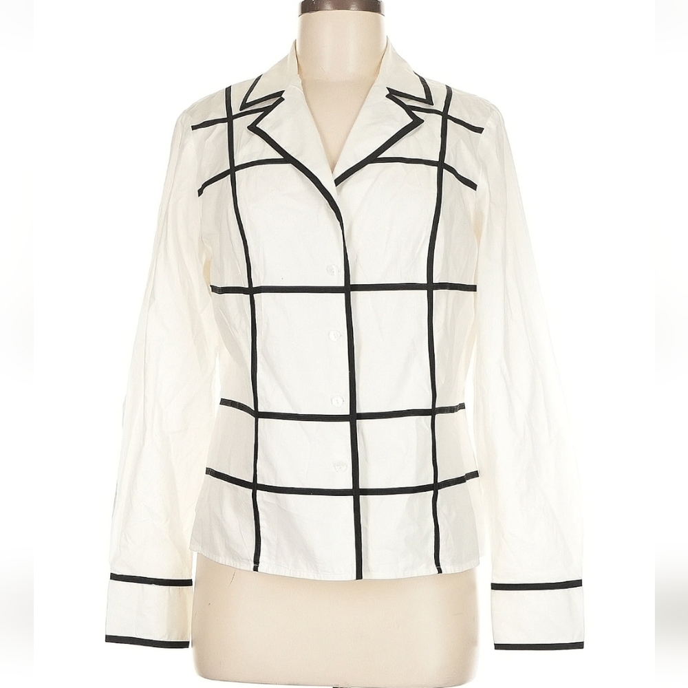 Stylish Workwear - Jones New York Blocked Long Sleeve